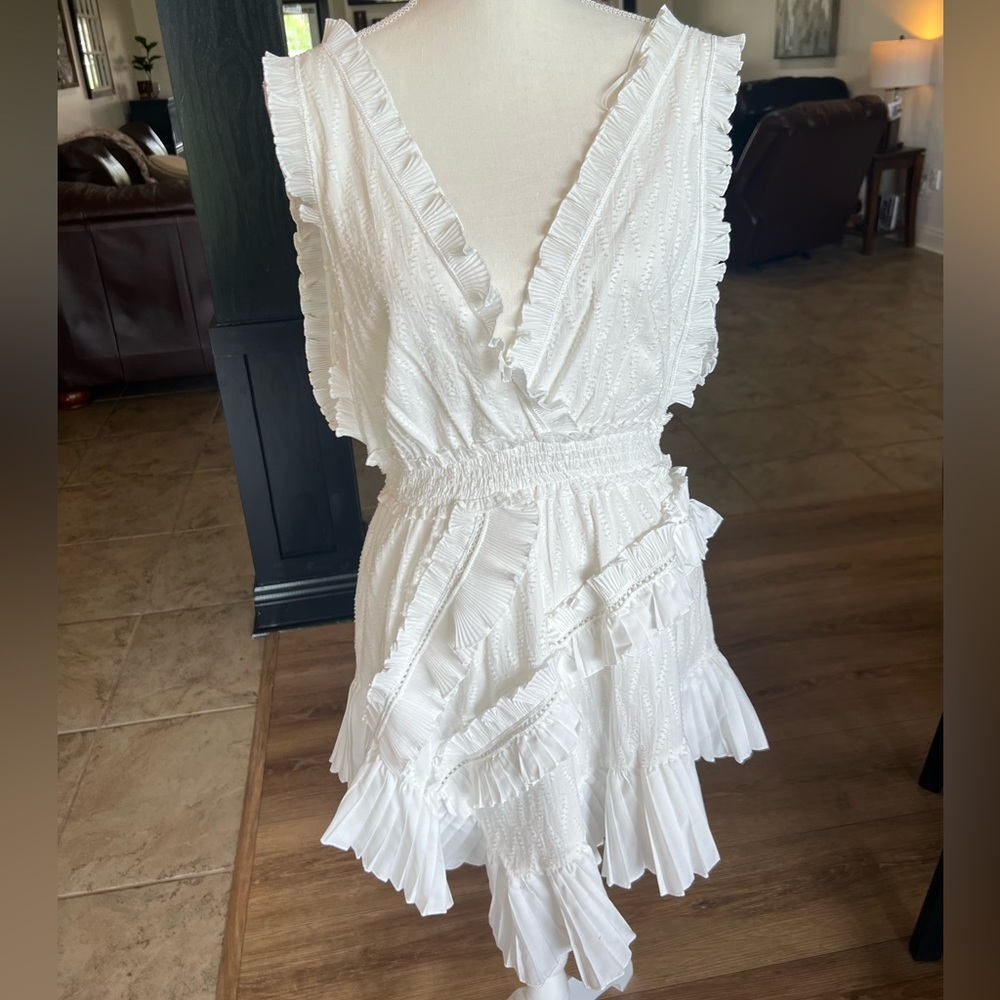 White Dress with Ruffles